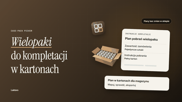 Wielopaki z zamówień jako plany pobrań w kartonach dla 3PL