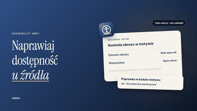 Znajdź problemy z dostępnością EAA i WCAG w kodzie motywu