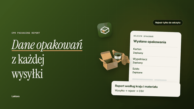 Śledź wysłane opakowania według kraju i materiału pod PPWR