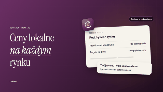 Zamień przeliczone ceny na ładne ceny lokalne na każdym rynku