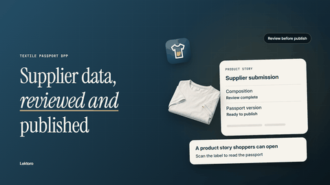 Collect supplier data and publish digital product passports
